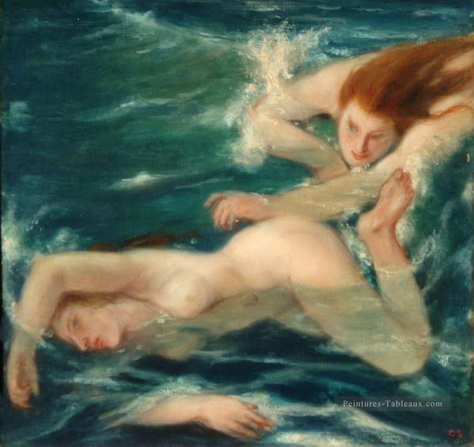 nage impressionniste nue Peintures à l'huile